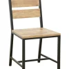 Chaise en Hévéa recyclé naturel et métal 45x51x90cm LOFT