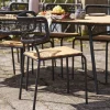 Chaise en teck et métal noir (lot de 2) LAKEWOOD