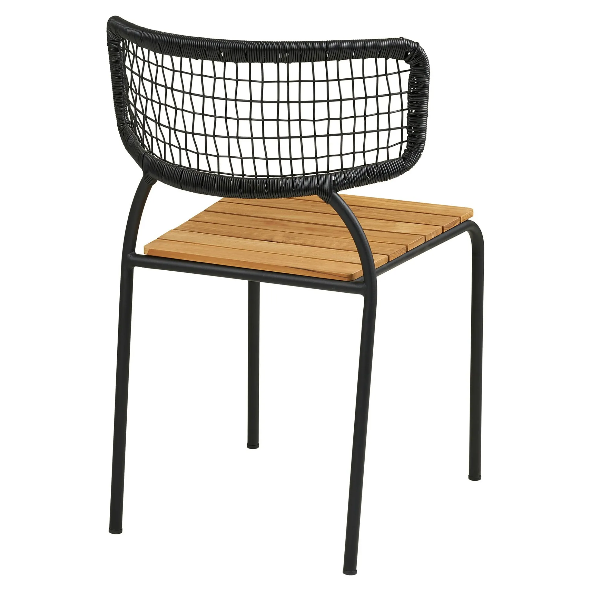Chaise en teck et métal noir (lot de 2) LAKEWOOD