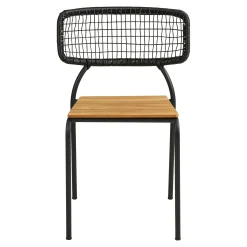 Chaise en teck et métal noir (lot de 2) LAKEWOOD