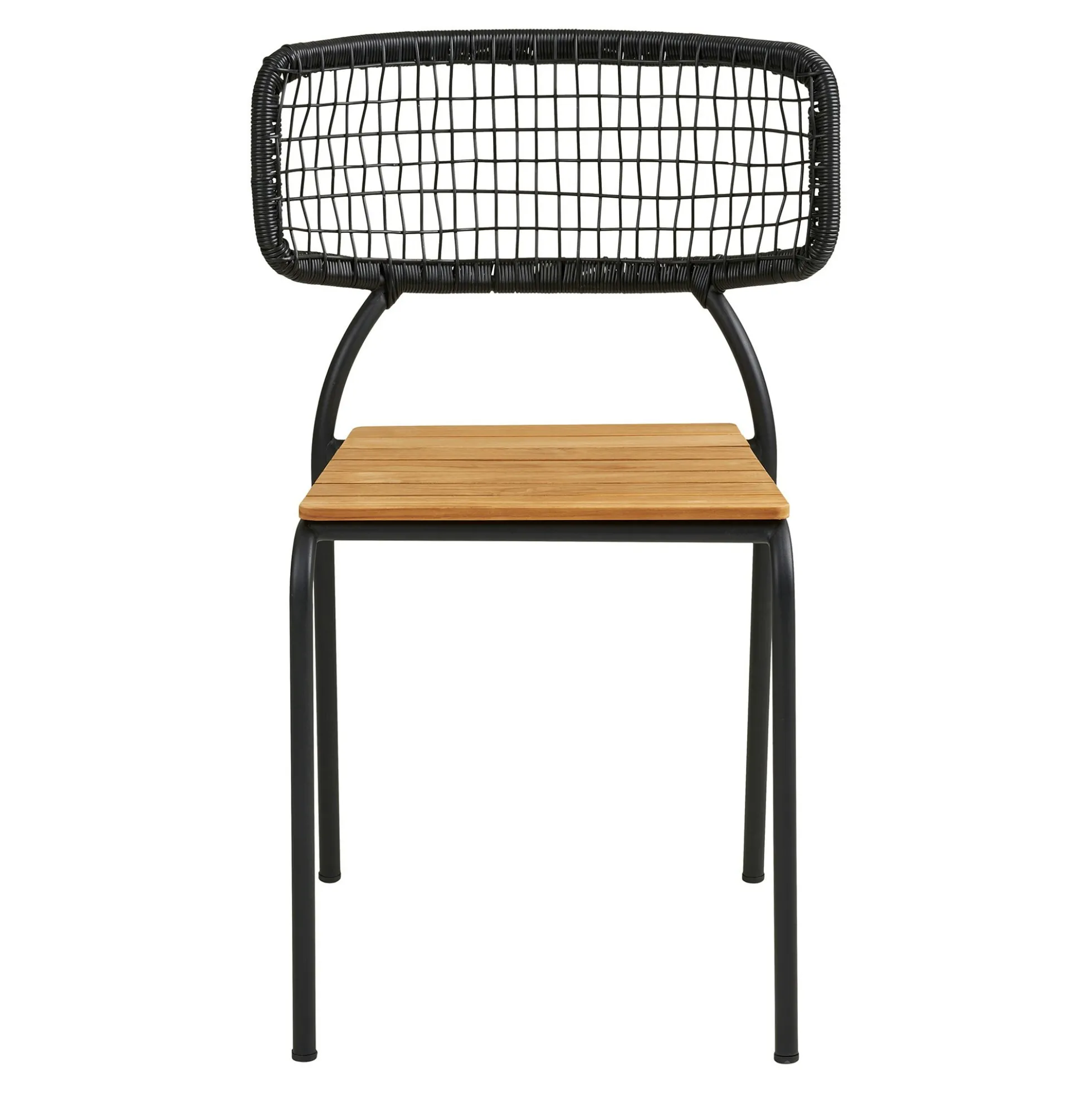 Chaise en teck et métal noir (lot de 2) LAKEWOOD