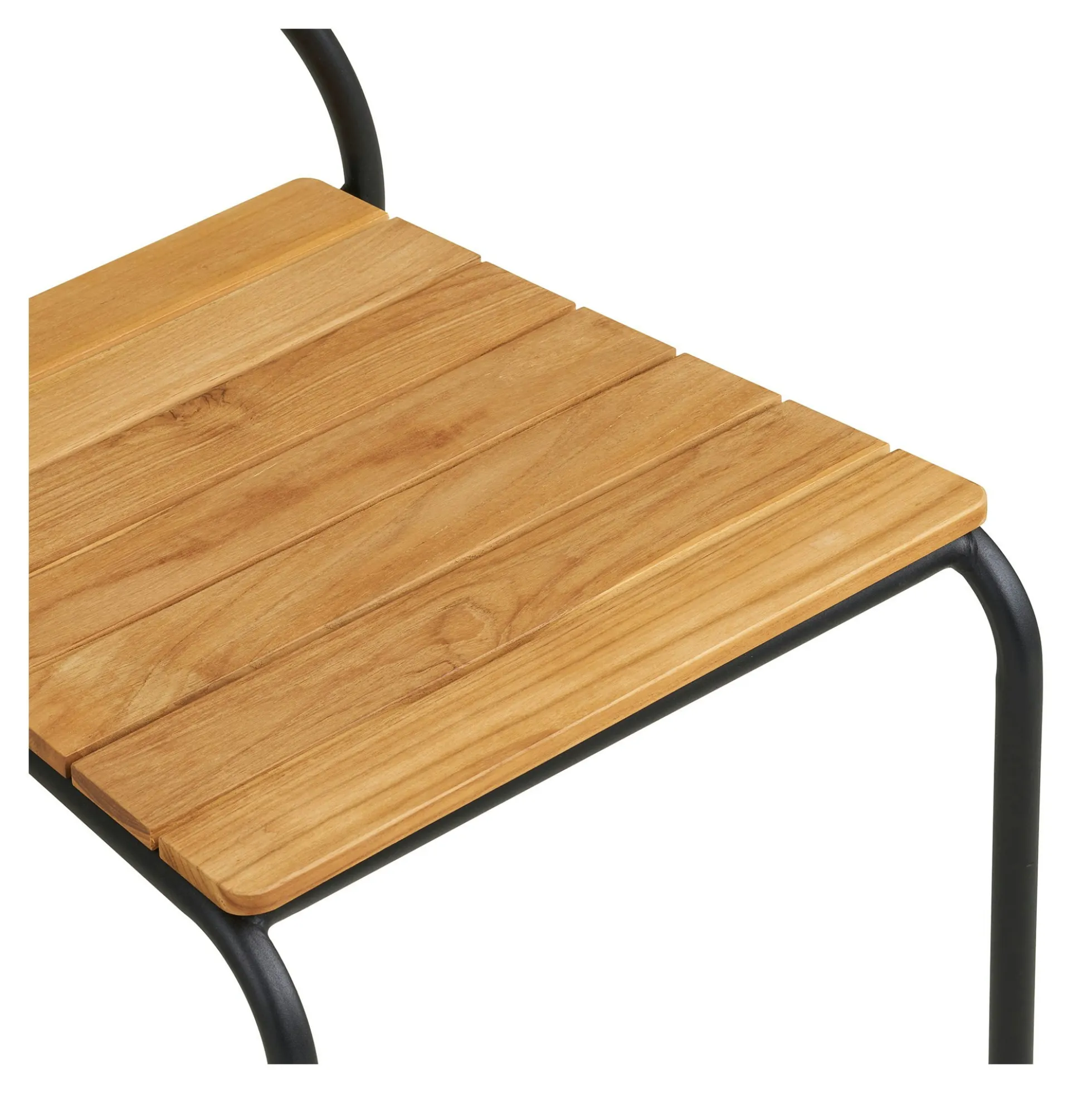 Chaise en teck et métal noir (lot de 2) LAKEWOOD