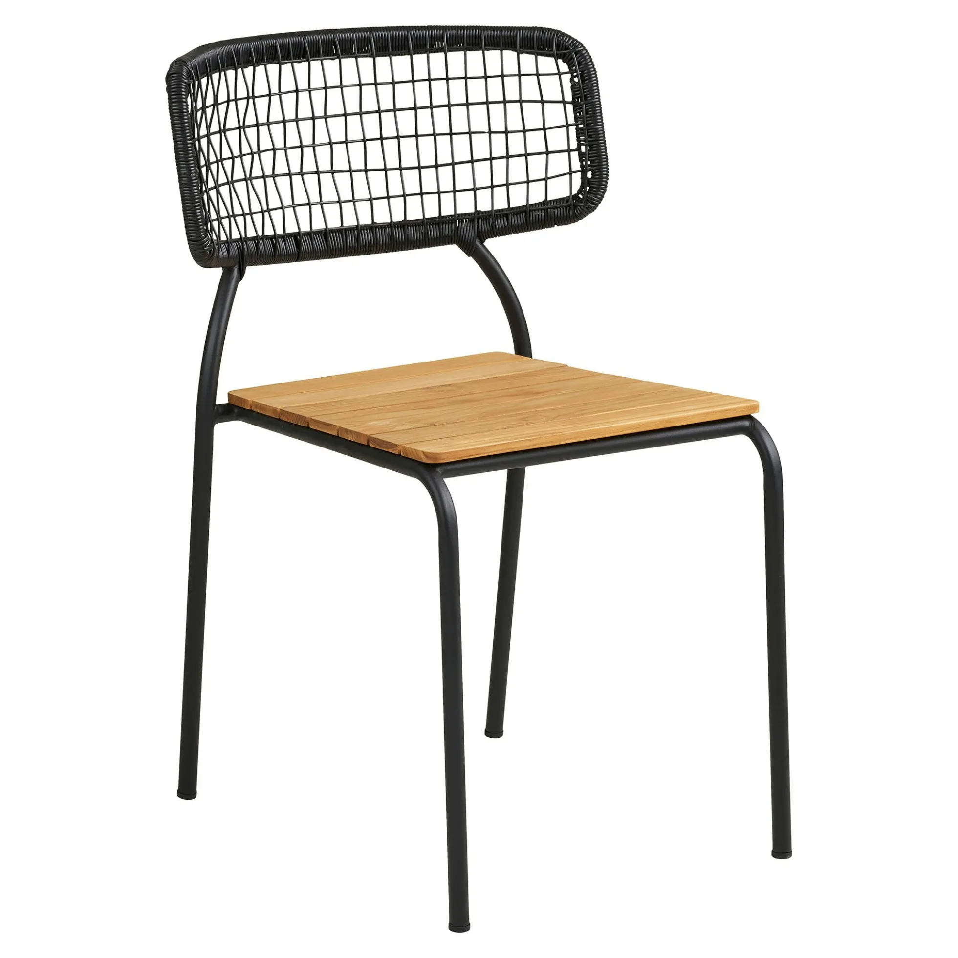 Chaise en teck et métal noir (lot de 2) LAKEWOOD