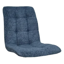 Chaise en tissu bleu motif damier (lot de 2) LOMBARDIE
