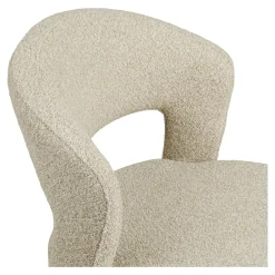 Chaise en tissu bouclette sable (lot de 2) TULSA