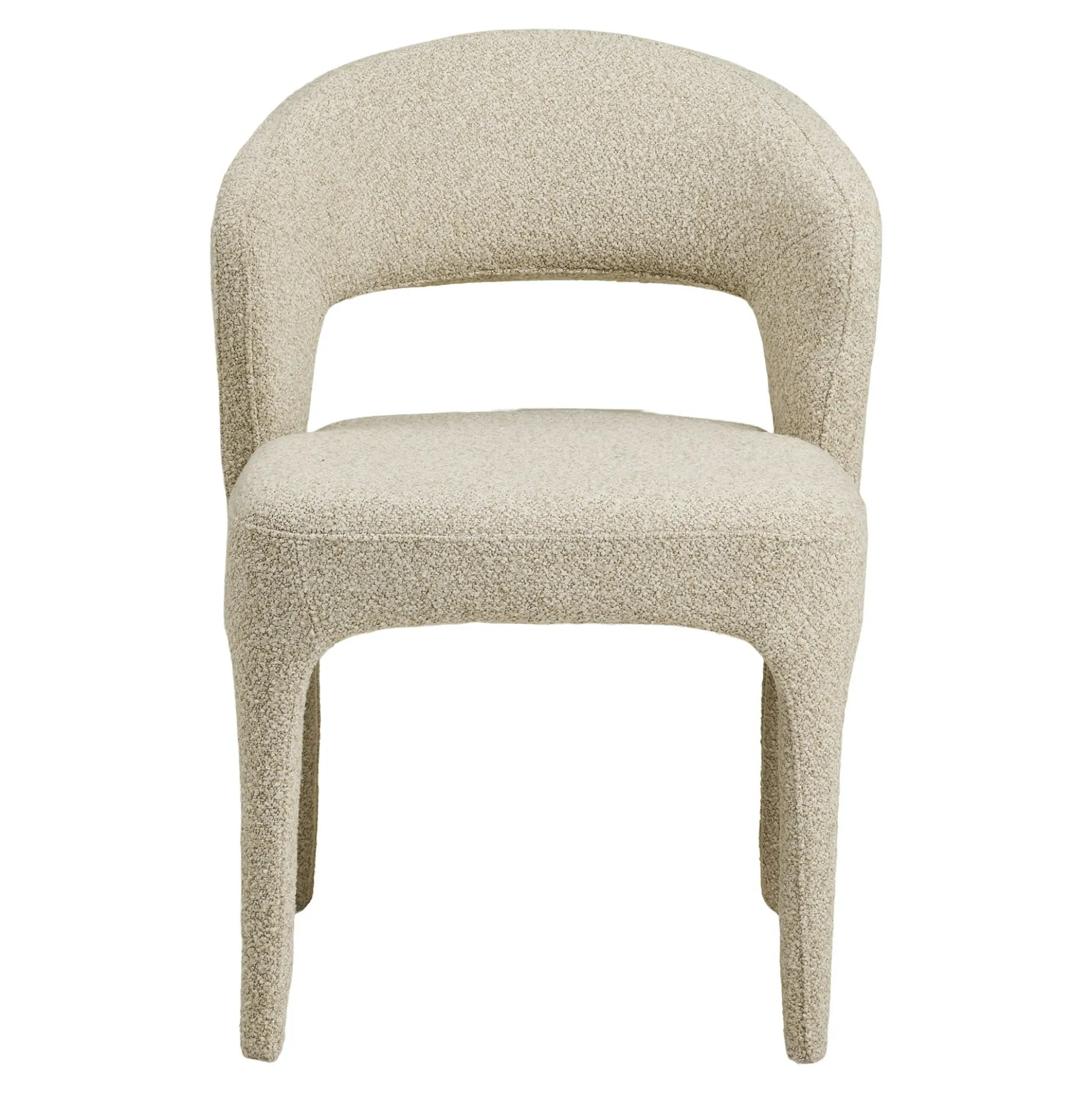 Chaise en tissu bouclette sable (lot de 2) TULSA