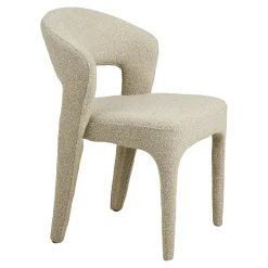 Chaise en tissu bouclette sable (lot de 2) TULSA