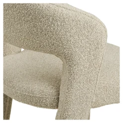 Chaise en tissu bouclette sable (lot de 2) TULSA