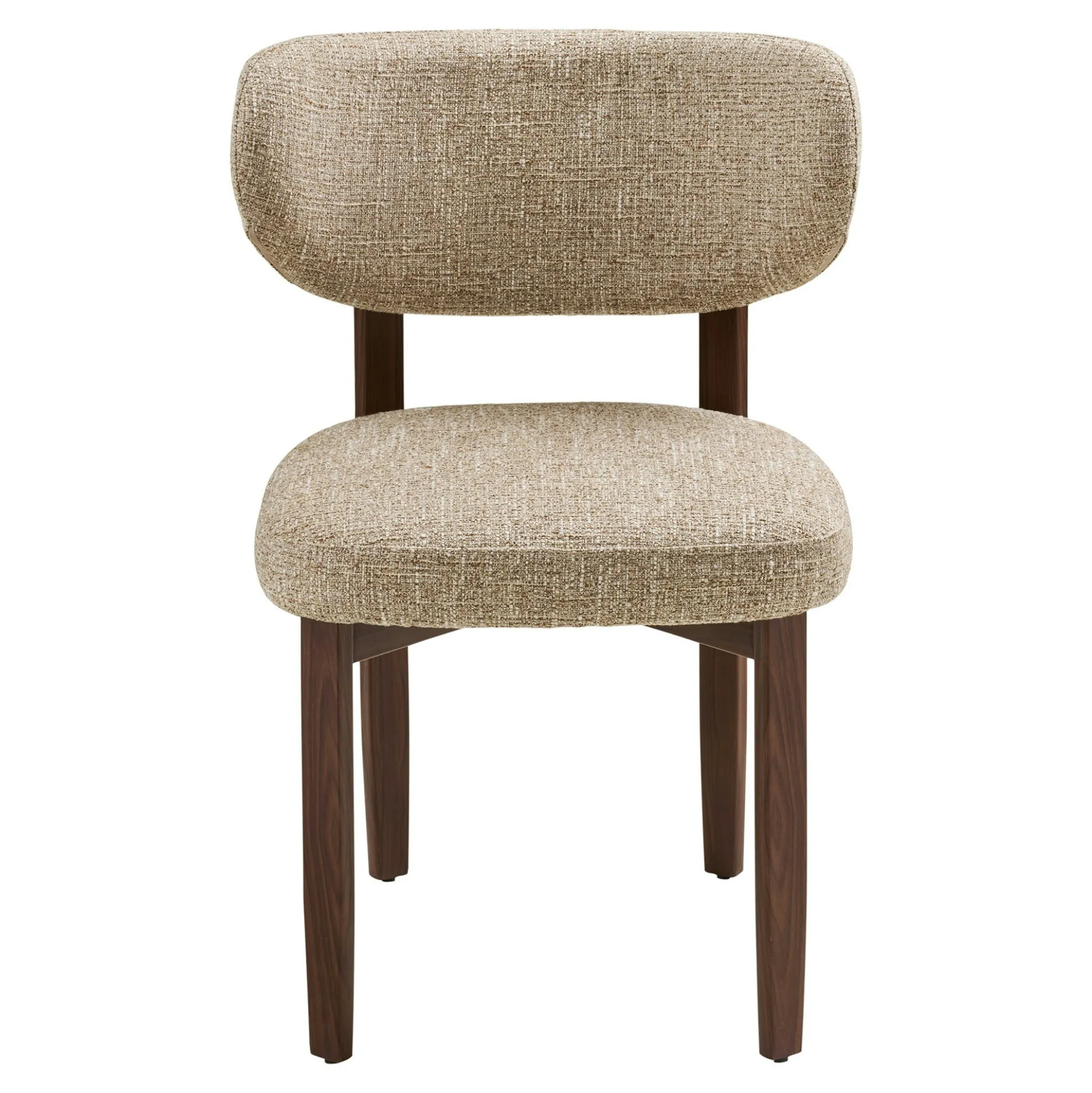 Chaise en tissu brun clair et bois (lot de 2) MONTREUX