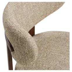 Chaise en tissu brun clair et bois (lot de 2) MONTREUX