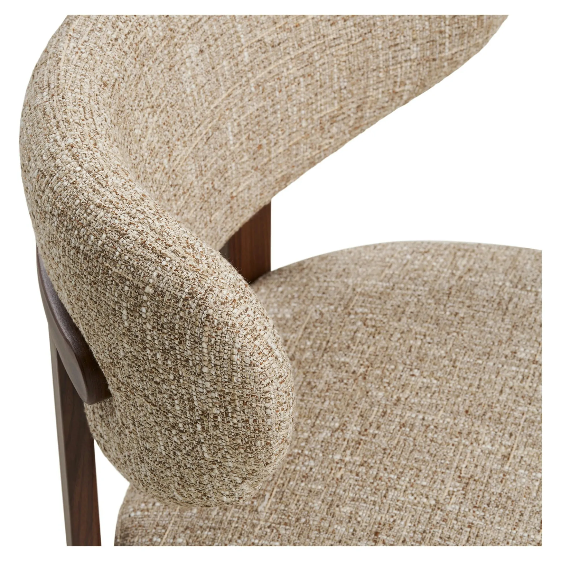 Chaise en tissu brun clair et bois (lot de 2) MONTREUX