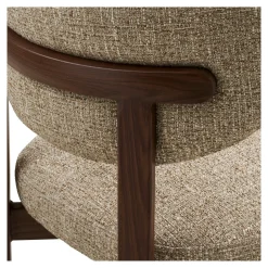 Chaise en tissu brun clair et bois (lot de 2) MONTREUX
