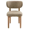 Chaise en tissu brun foncé et bois (lot de 2) MONTREUX