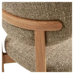 Chaise en tissu brun foncé et bois (lot de 2) MONTREUX