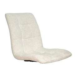 Chaise en tissu écru motif damier (lot de 2) LOMBARDIE