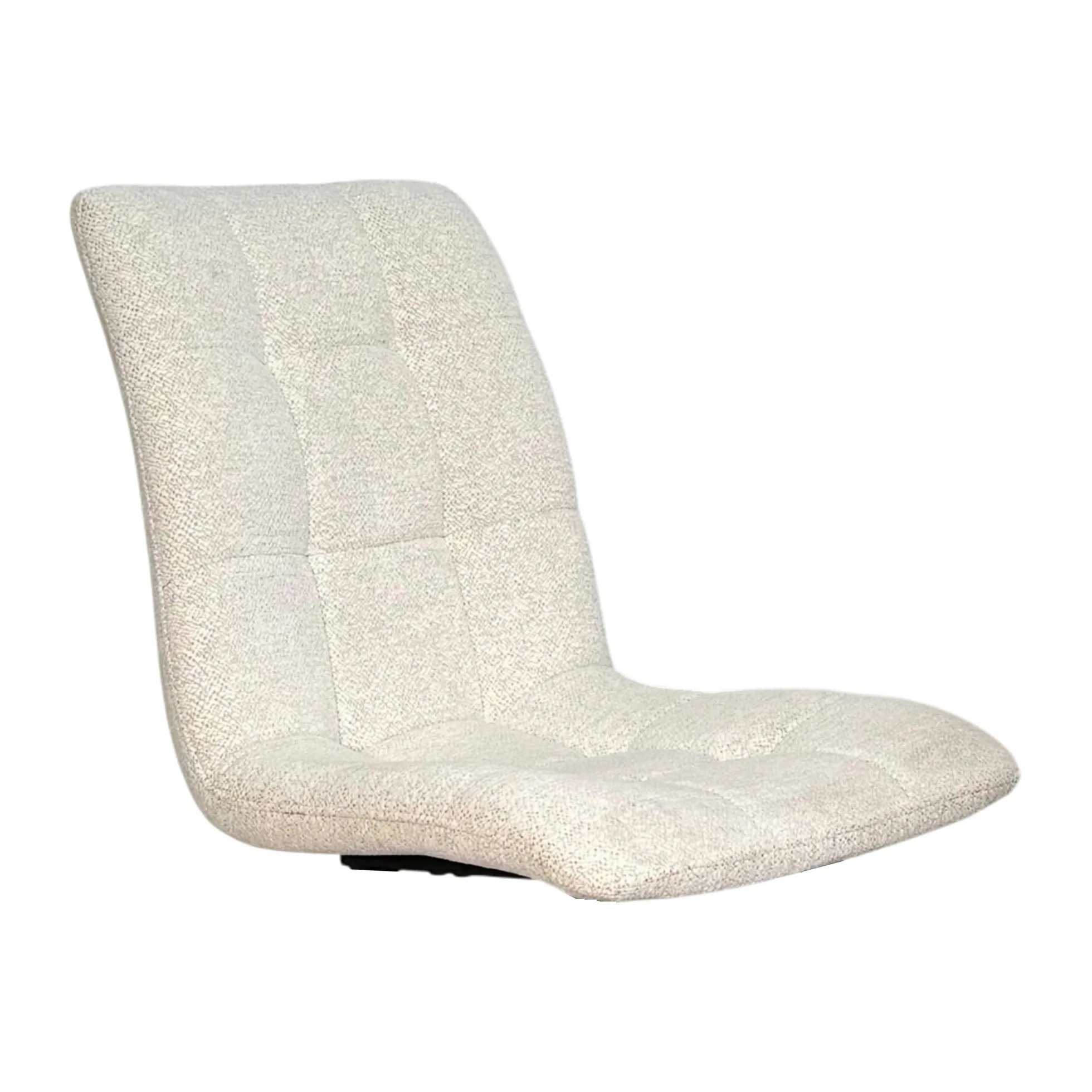 Chaise en tissu écru motif damier (lot de 2) LOMBARDIE