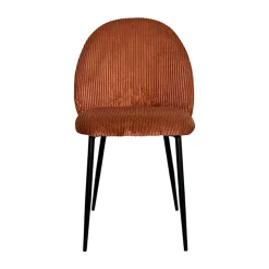 Chaise en tissu côtelé rouille (lot de 2) IENA