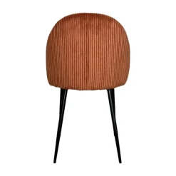Chaise en tissu côtelé rouille (lot de 2) IENA