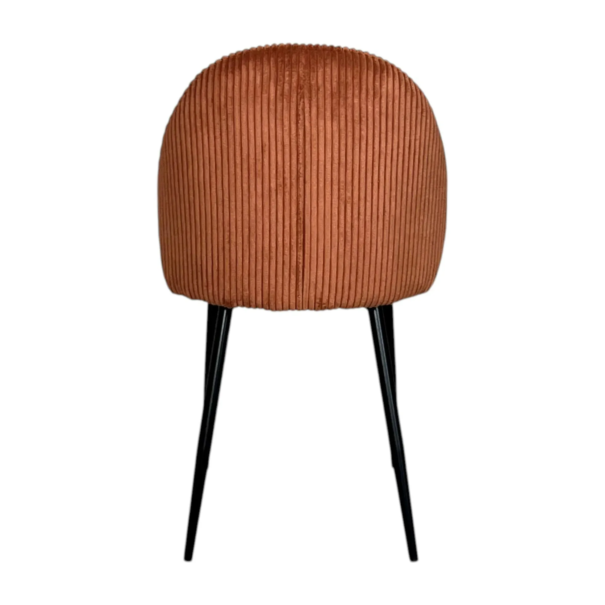 Chaise en tissu côtelé rouille (lot de 2) IENA