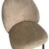 Chaise en tissu côtelé taupe (lot de 2) IENA
