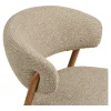 Chaise en tissu polyester sable, structure bois clair (lot de 2) WINO
