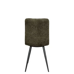 Chaise en tissu vert motif damier (lot de 2) LOMBARDIE