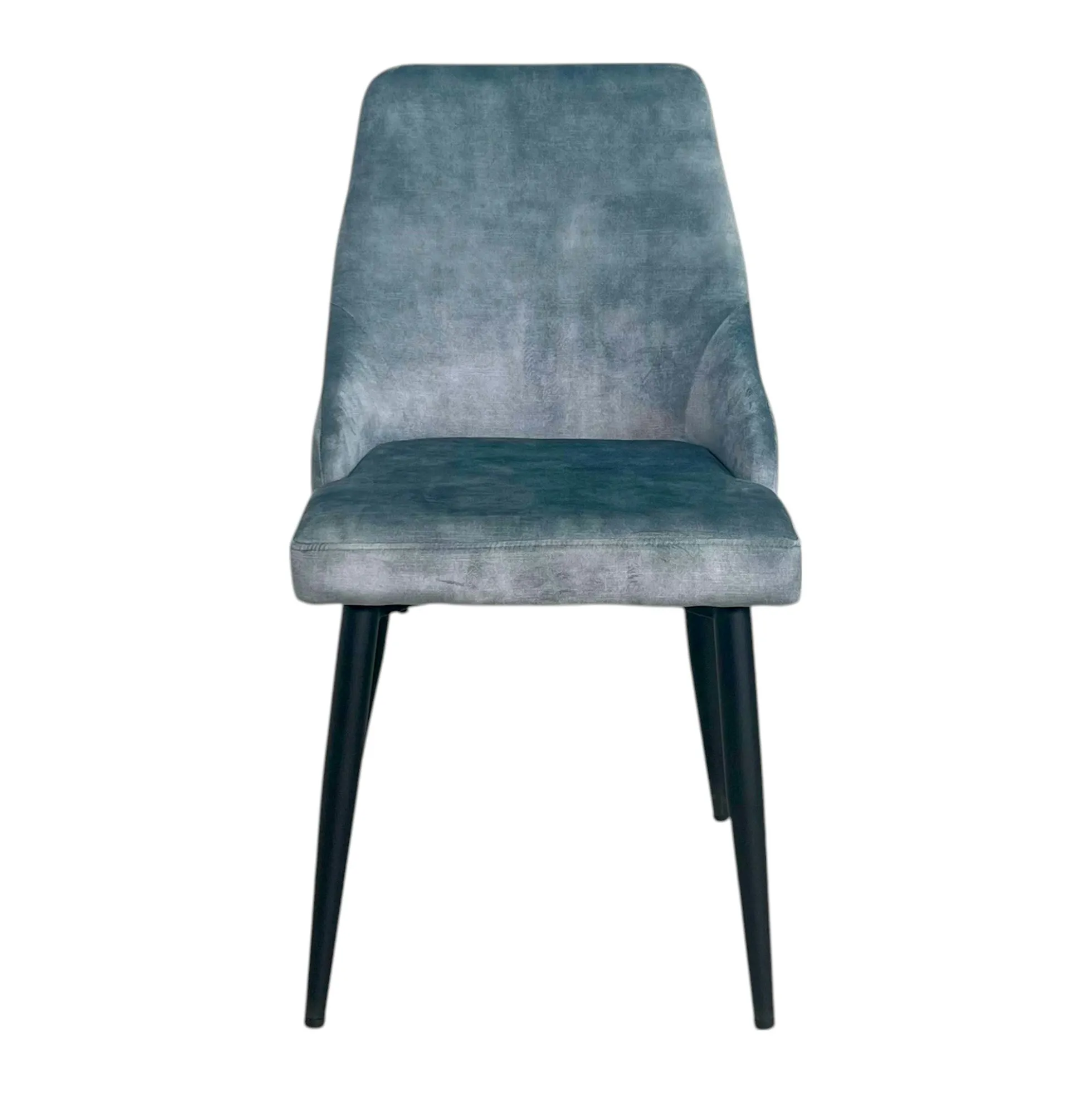 Chaise en velours bleu pétrole (lot de 2) MALMOE