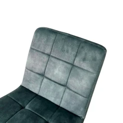 Chaise en velours capitonné bleu pétrole MALMOE (lot de 2)