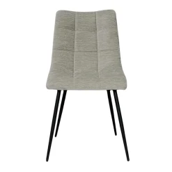 Chaise en velours gris clair motif damier (lot de 2) PALERME