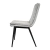 Chaise en velours gris à double coussinage (lot de 2) OKA