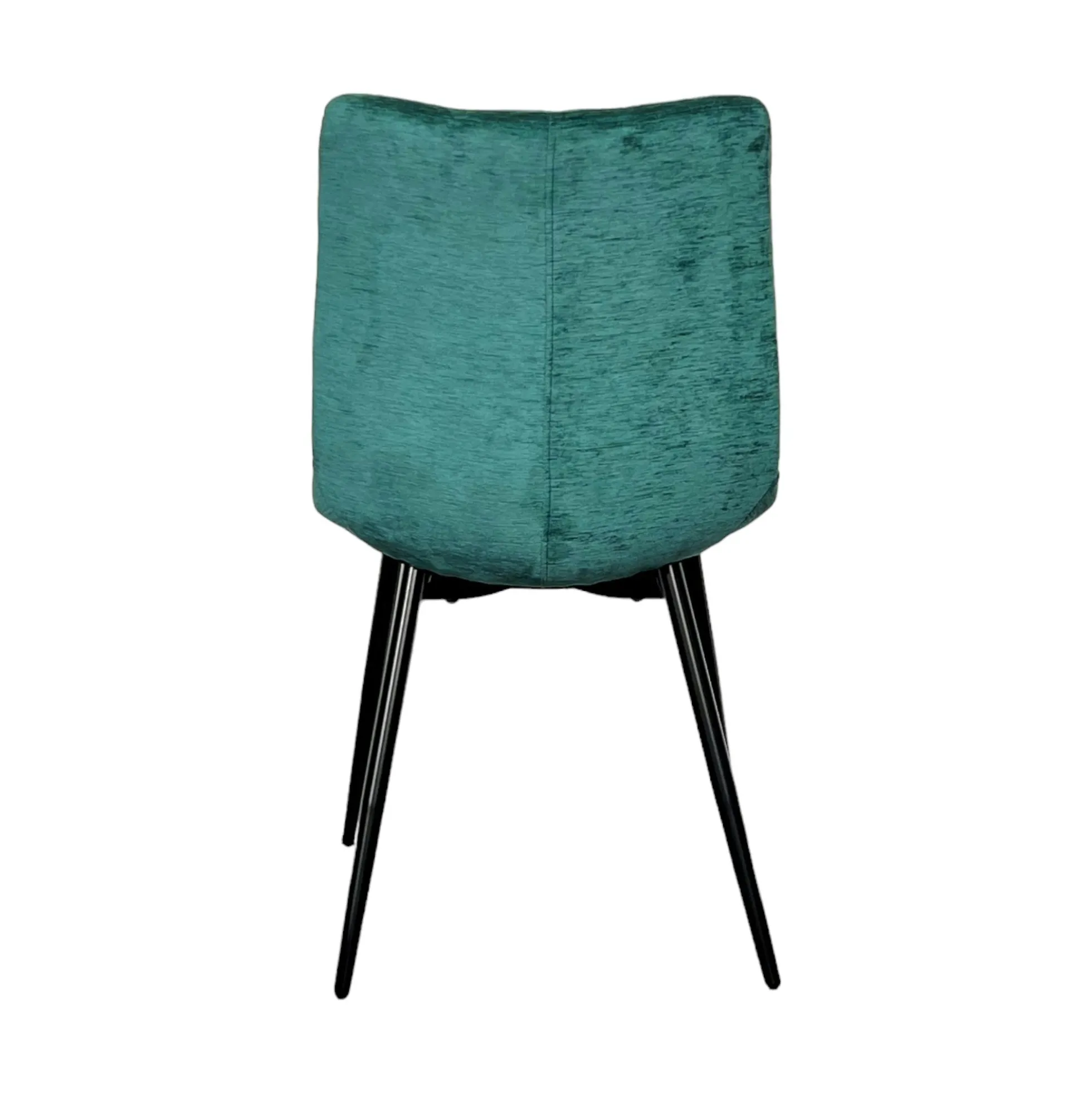 Chaise en velours lagon motif damier (lot de 2) PALERME