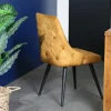 Chaise en velours ocre (lot de 2) MALMOE