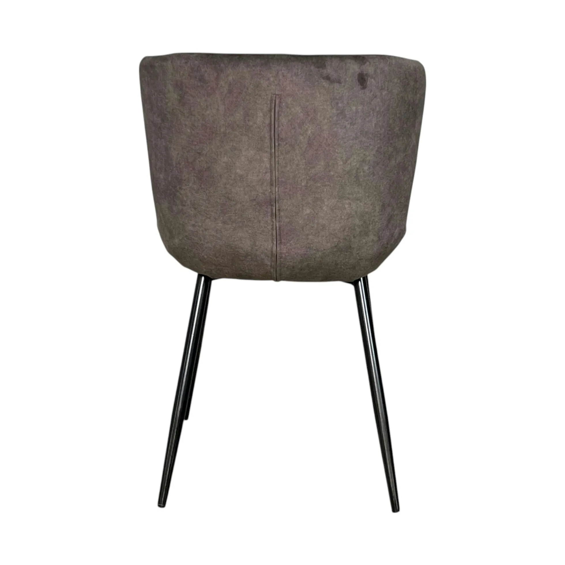 Chaise en velours piqué taupe (lot de 2) MELBOURNE