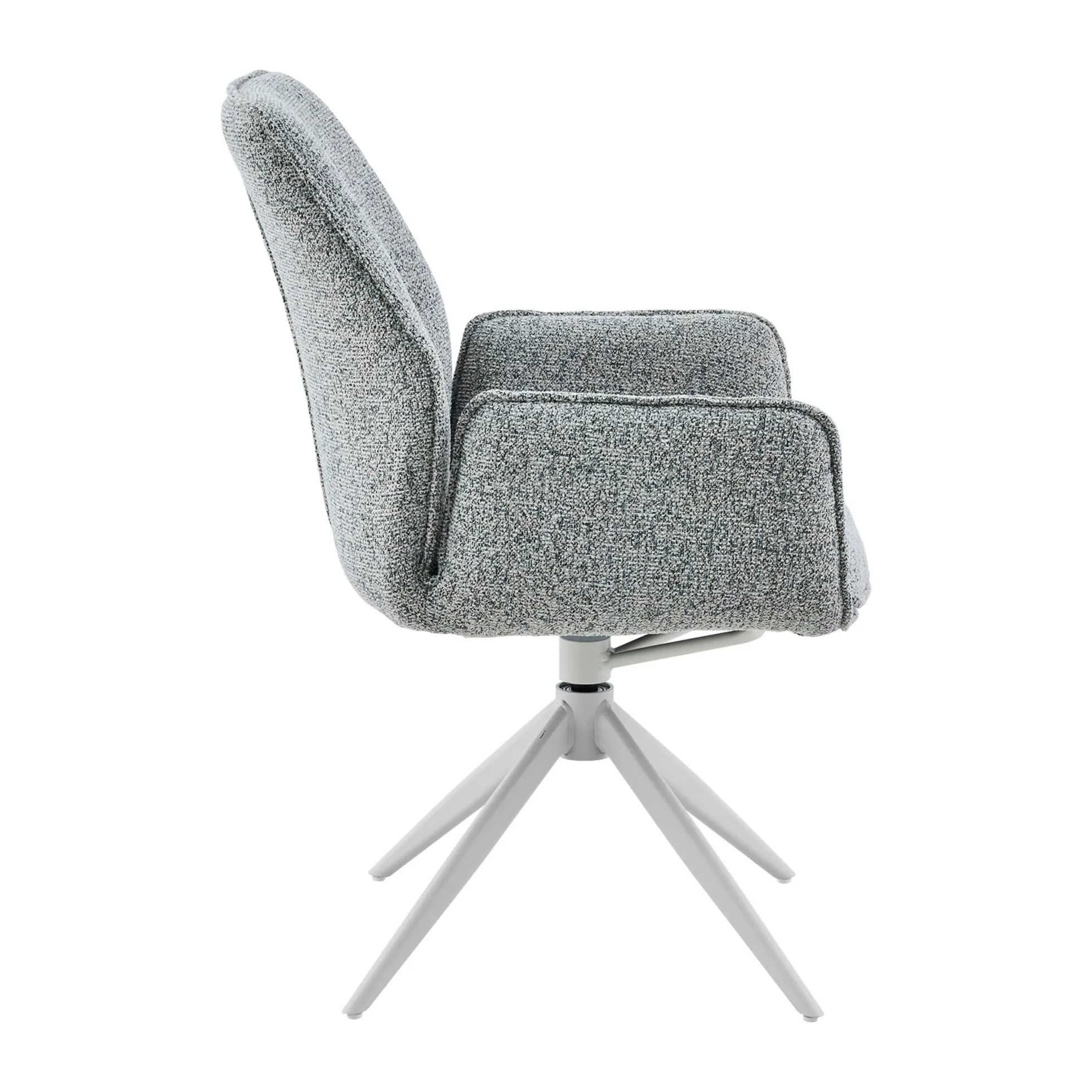 Chaise gris chiné pivotante à accoudoirs (lot de 2) CORTINA