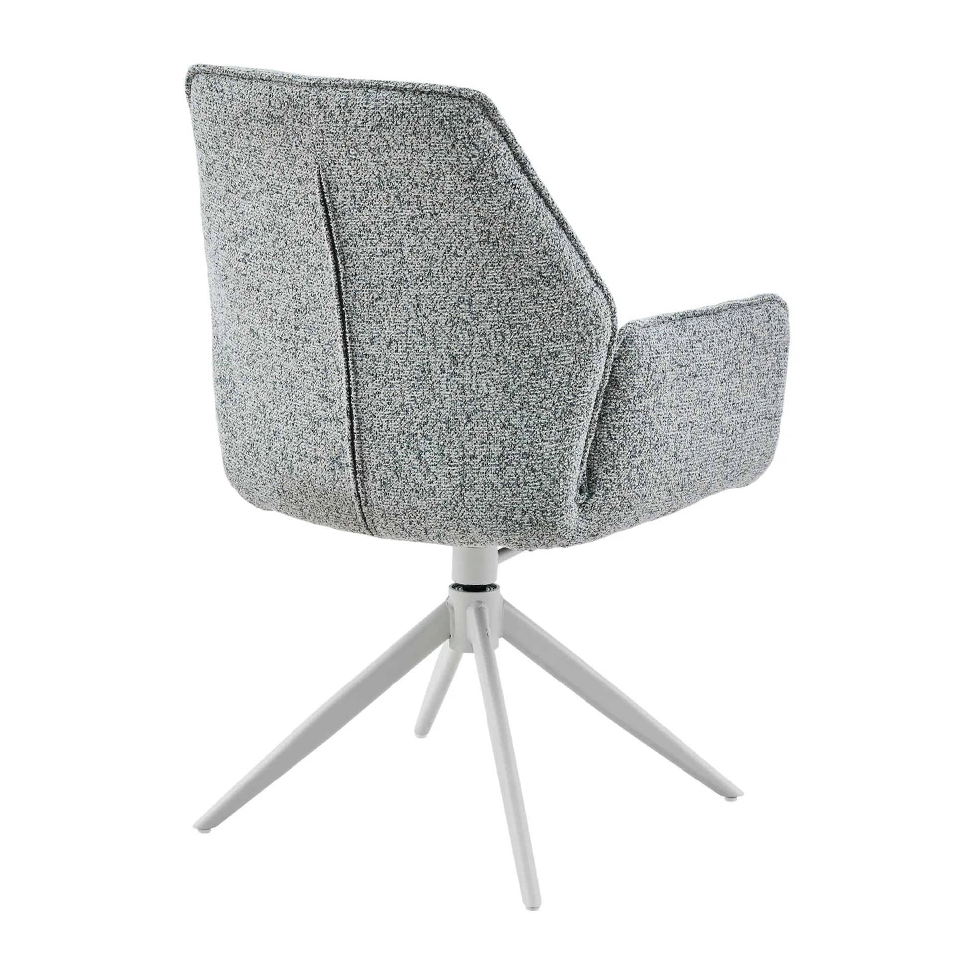 Chaise gris chiné pivotante à accoudoirs (lot de 2) CORTINA