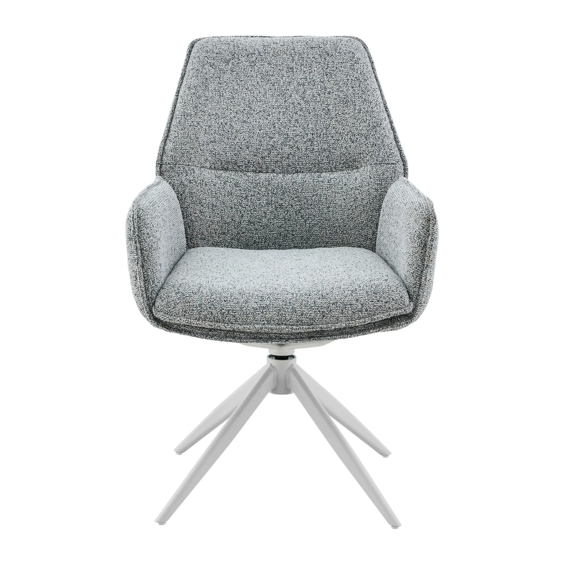 Chaise gris chiné pivotante à accoudoirs (lot de 2) CORTINA