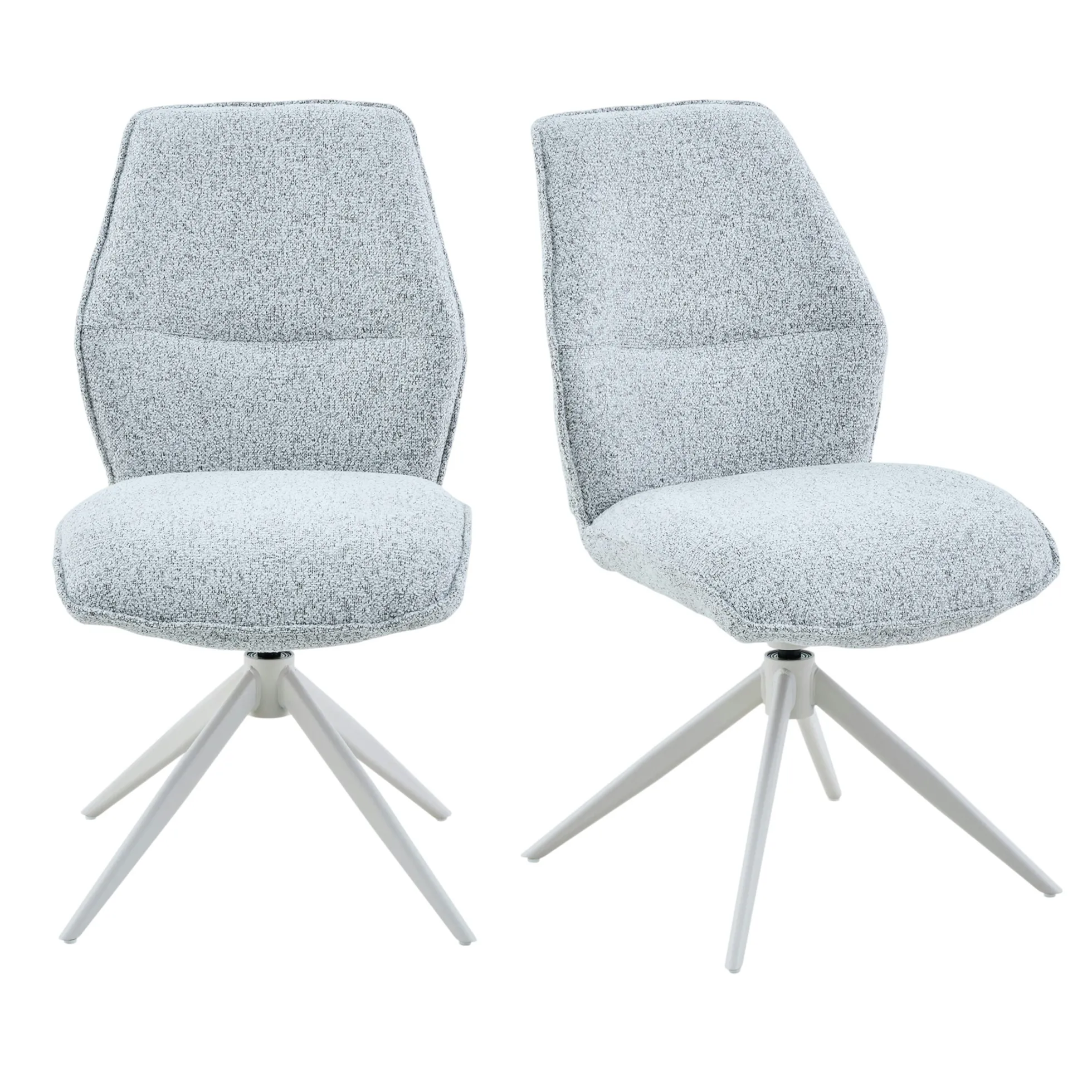 Chaise gris clair chiné pivotante (lot de 2) CORTINA