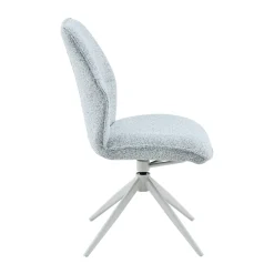 Chaise gris clair chiné pivotante (lot de 2) CORTINA
