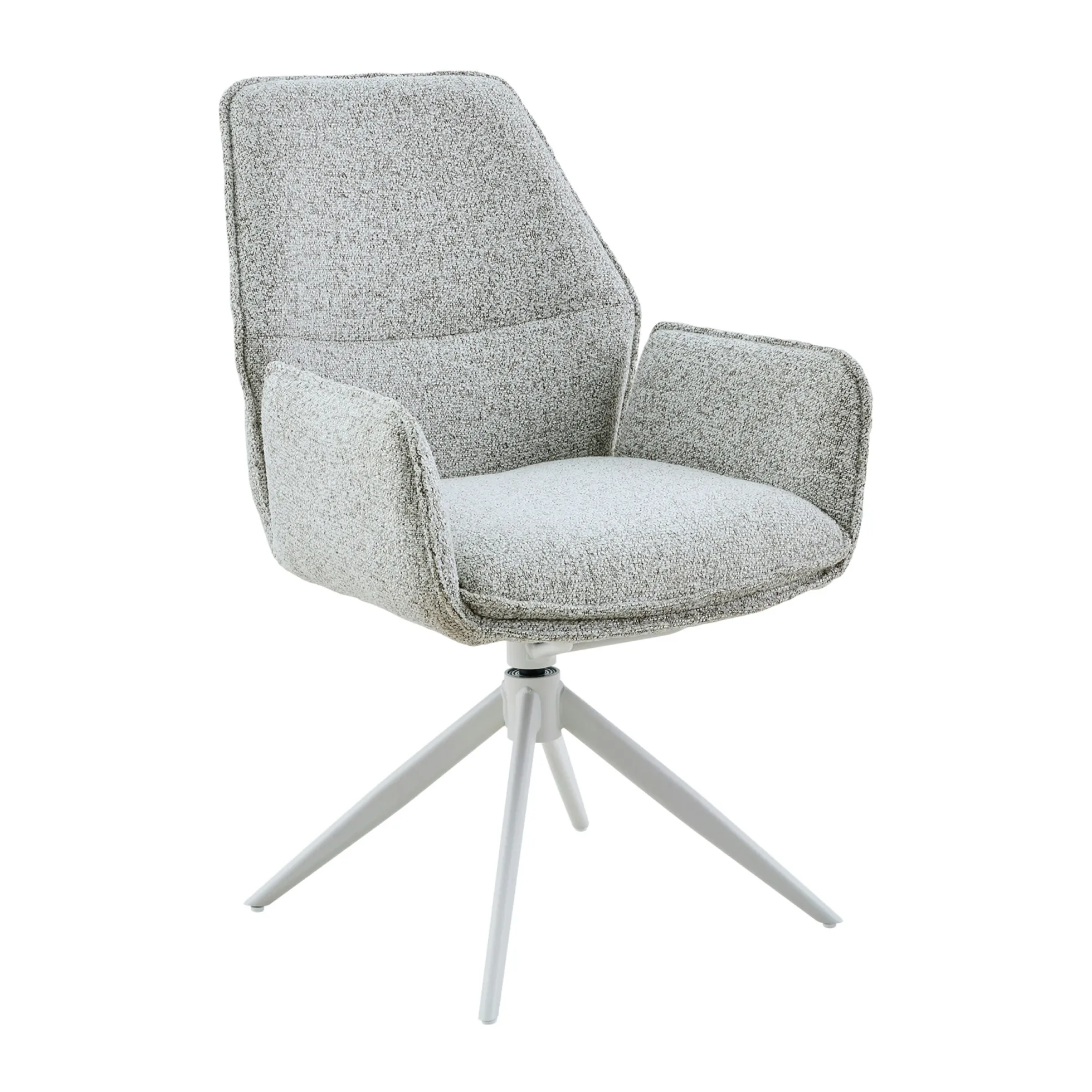 Chaise gris clair chiné pivotante à accoudoirs (lot de 2) CORTINA