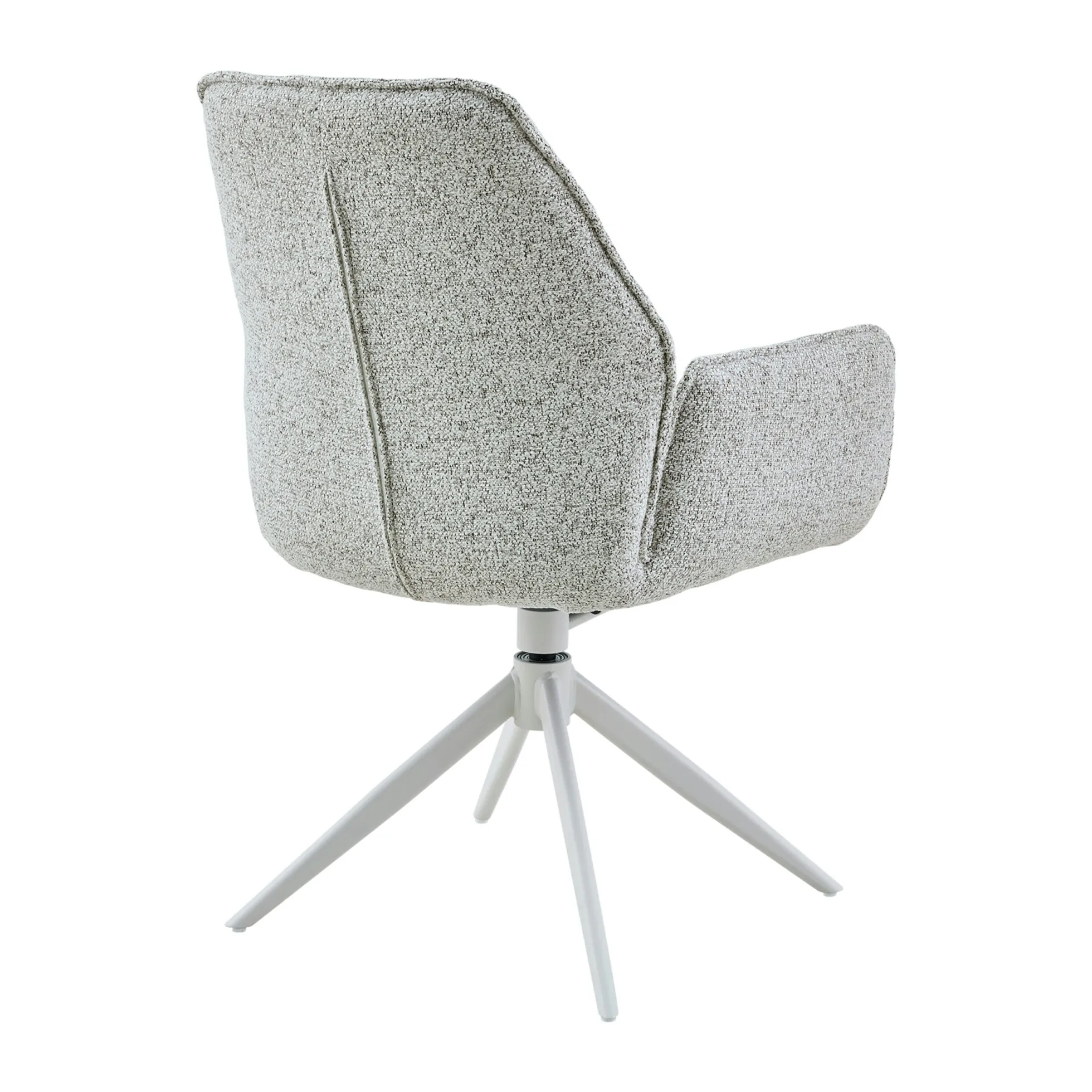 Chaise gris clair chiné pivotante à accoudoirs (lot de 2) CORTINA
