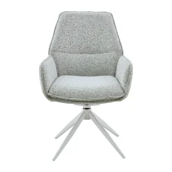 Chaise gris clair chiné pivotante à accoudoirs (lot de 2) CORTINA