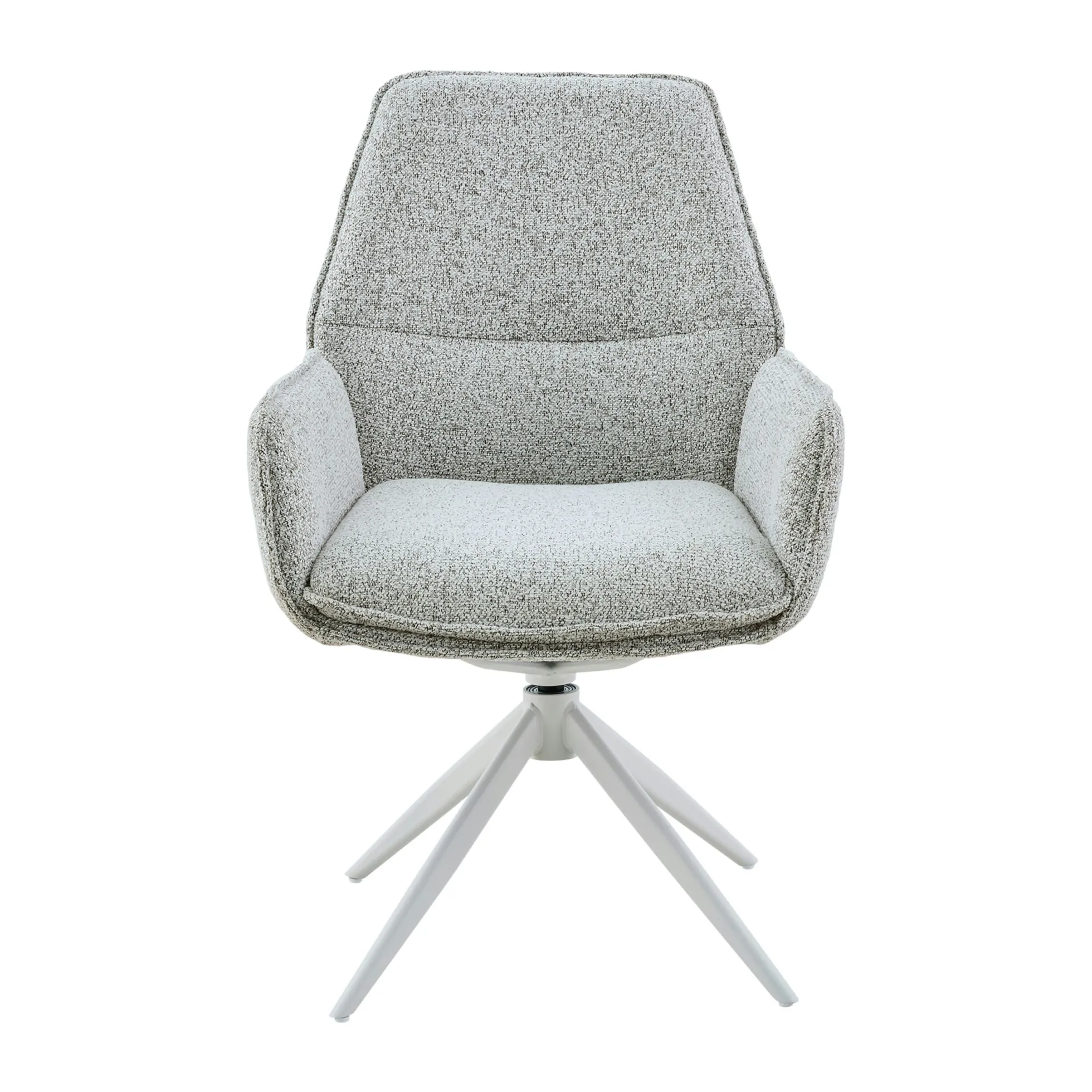 Chaise gris clair chiné pivotante à accoudoirs (lot de 2) CORTINA