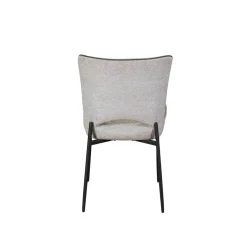 Chaise gris clair dos ajouré et passepoil (lot de 2) OKA
