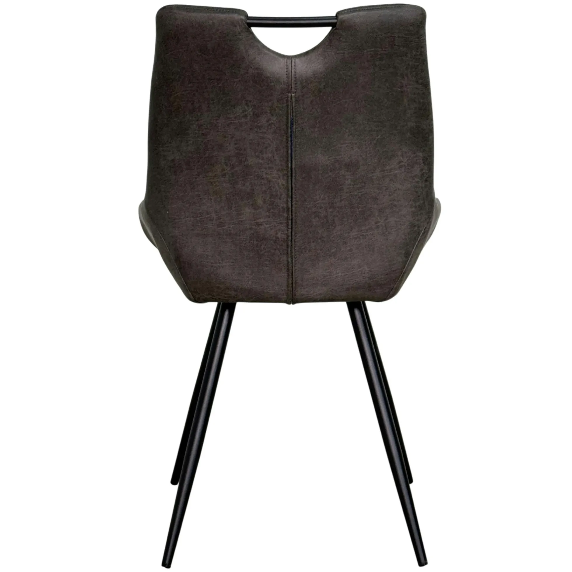 Chaise grise effet vieilli à poignée intégrée (lot de 2) MALMOE