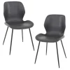 Chaise grise (lot de 2) MELBOURNE