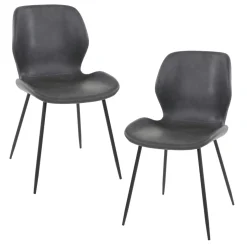 Chaise grise (lot de 2) MELBOURNE