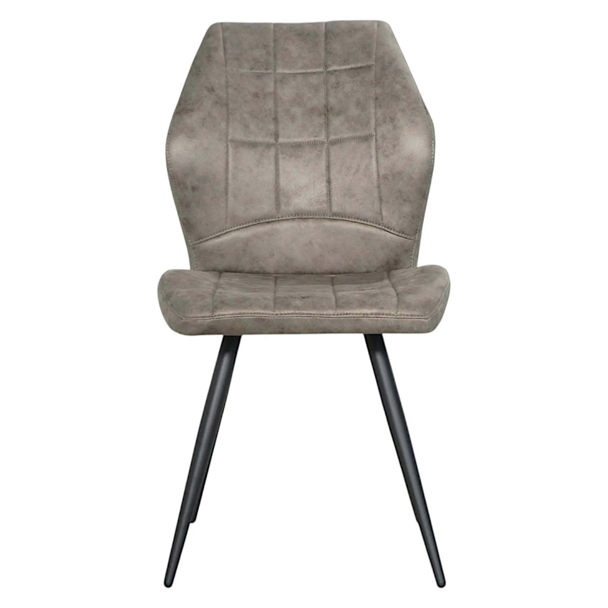 Chaise grise motif damier, (lot de 2) LOMBARDIE
