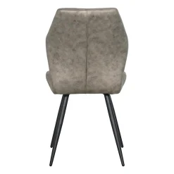 Chaise grise motif damier, (lot de 2) LOMBARDIE