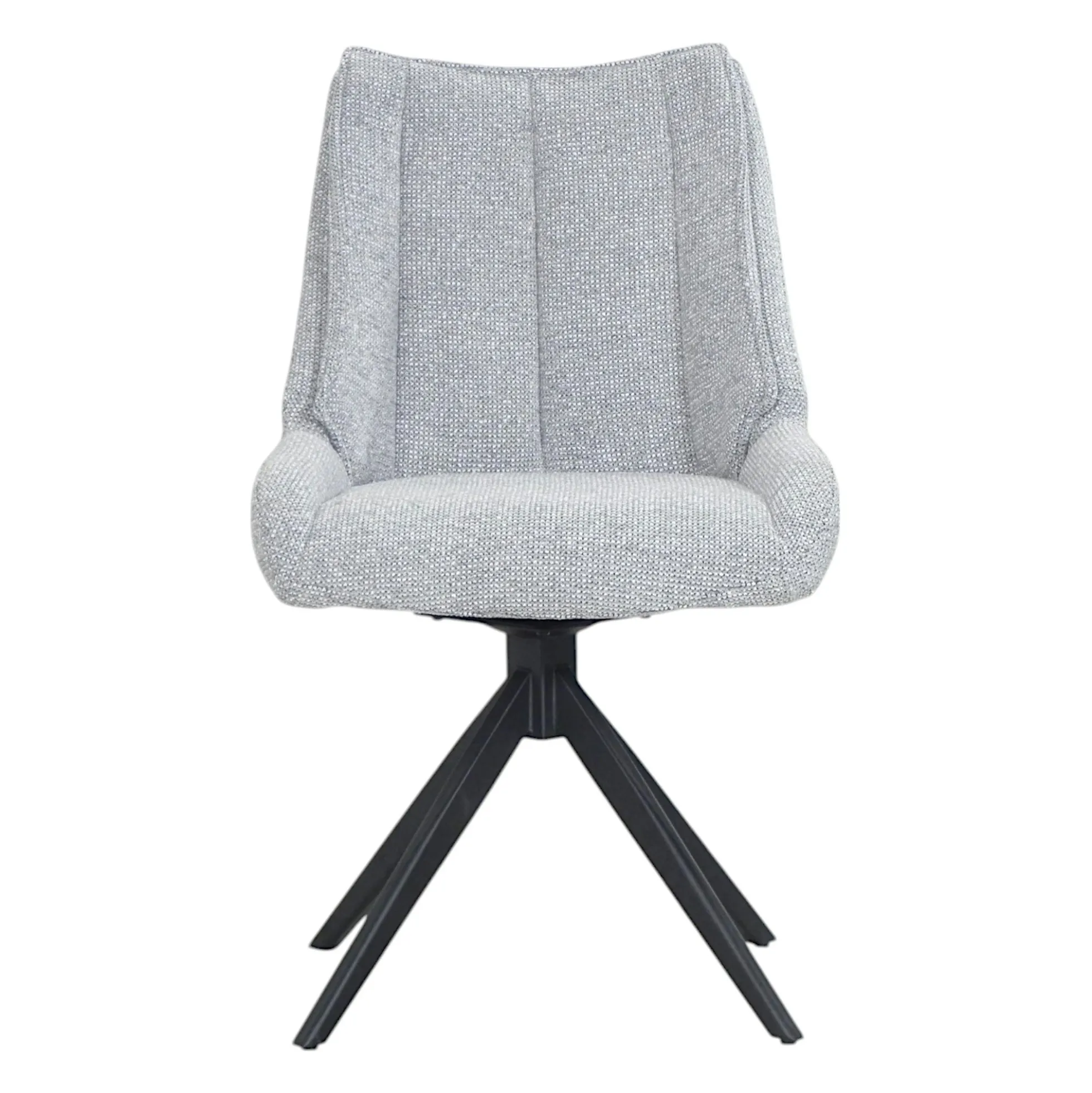 Chaise grise pivotante en velours texturé (lot de 2) IENA