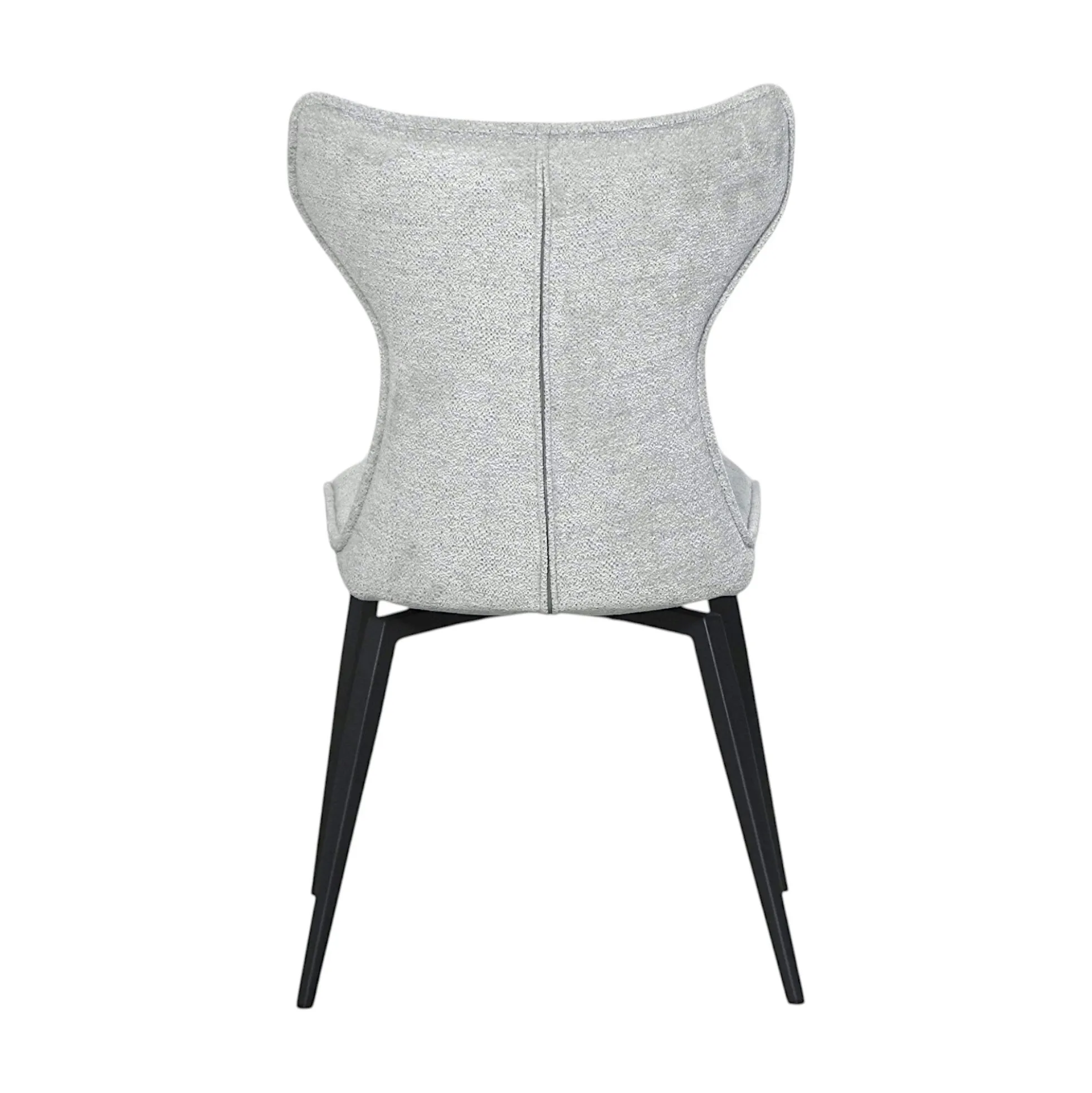 Chaise grise pivotante en velours avec passepoil (lot de 2) LOMBARDIE